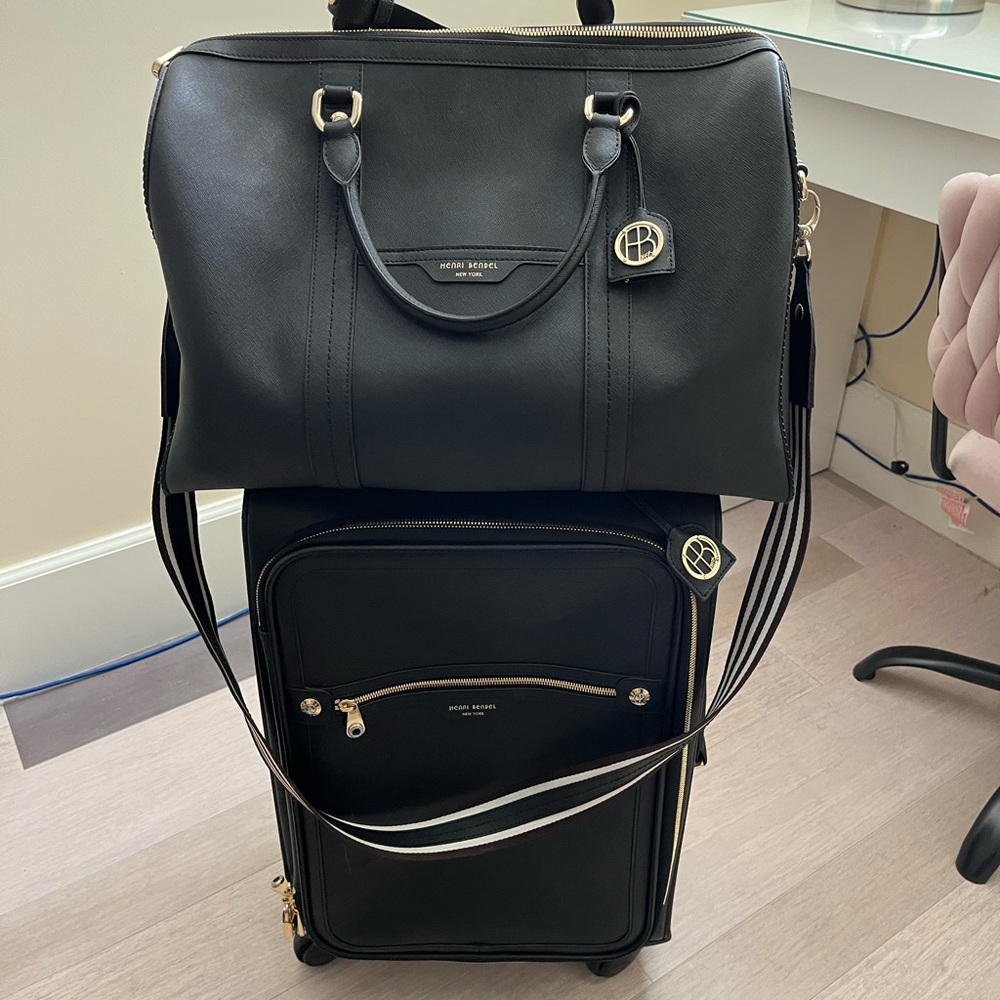 Henri bendel carry on luggage and duffel bag set